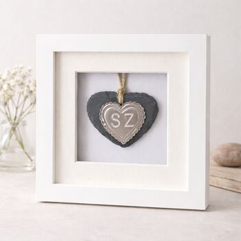 Silver Heart 25th Wedding Anniversary Gift Personalised For The Couple, 5 of 8