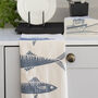 Organic Cotton Tea Towel | Mackerel, thumbnail 3 of 3