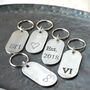 Iron 6th Anniversary Dog Tag Key Ring, thumbnail 11 of 11