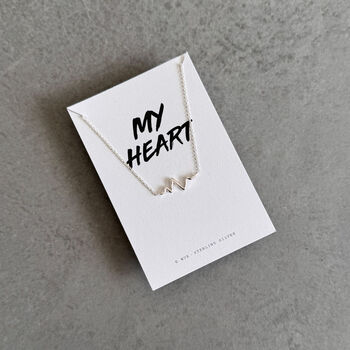 My Heart Sterling Silver Heartbeat Necklace – Meaningful Gift For Her, 4 of 6