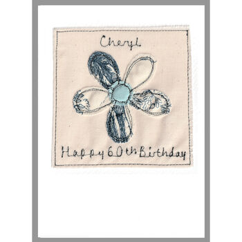 Personalised Flower 50th Birthday Card For Her, 8 of 11
