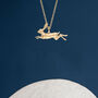 Hare Necklace In 18ct Gold Plated Sterling Silver, thumbnail 2 of 12