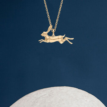 Hare Necklace In 18ct Gold Plated Sterling Silver, 2 of 12