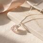 925 Sterling Silver Raw Rose Quartz Crystal Necklace, thumbnail 1 of 3