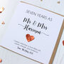 Personalised 7th Wedding Anniversary Card With Copper Heart, thumbnail 1 of 6