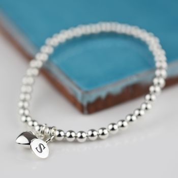 Personalised Silver Heart Friendship Bracelet, 2 of 6