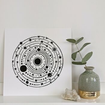 ‘Solar System’ Original Celestial Lino Print, 6 of 7