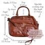 Large Leather Holdall Weekend Bag, thumbnail 6 of 6