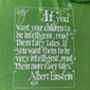 Einstein Read More Fairy Tales Tote Bag, Leaf Green, thumbnail 2 of 2