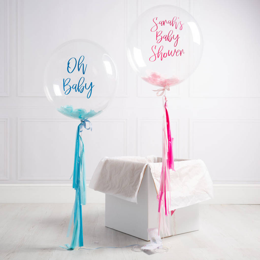 Personalised Baby Shower Confetti Bubble Balloon By Bubblegum