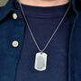 Fingerprint Dog Tag Stainless Steel Necklace, thumbnail 2 of 7