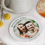 Leather Coaster With A Photo And Custom Message, thumbnail 4 of 5