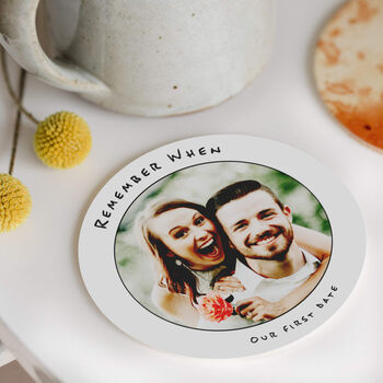 Leather Coaster With A Photo And Custom Message, 4 of 5