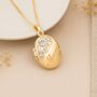 Personalised 9ct Mixed Yellow Gold Oval Mum Locket, thumbnail 3 of 9