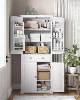 Tall Kitchen Pantry Cupboard High Storage Cabinet, 6 of 8