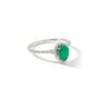 White Gold Pear Emerald And Diamond Halo Ring, thumbnail 2 of 6