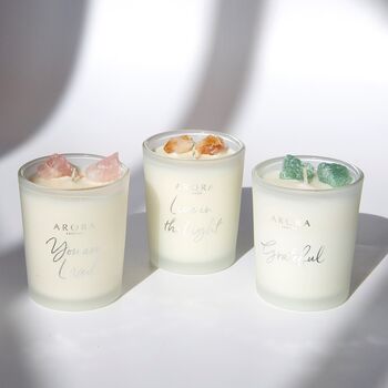You Are Loved Three Votive Crystal Candles Gift Set, 2 of 3
