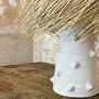 Rock The Kasbah White Clay Lamp With Palm Shade, thumbnail 3 of 5