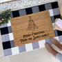 Personalised Christmas Tree Doormat Present For Family Home, thumbnail 1 of 2