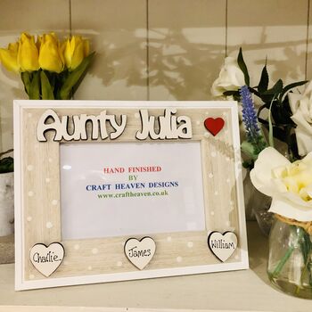 Personalised Auntie Aunt Photo Frame Birthday Gift, 4 of 6