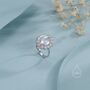 Sterling Silver Vintage Inspired Moonstone Cz Ring, thumbnail 5 of 11
