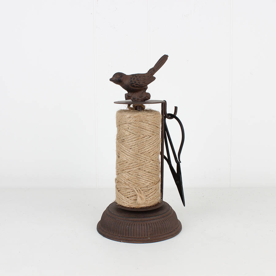 vintage style cast iron garden twine dispenser by dibor