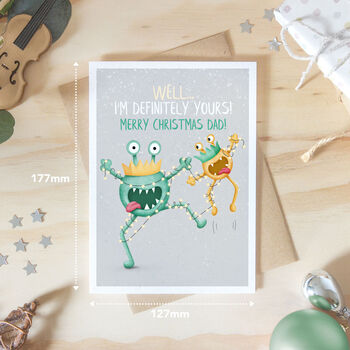 Funny Merry Christmas Dad Card From Son Or Daughter, 2 of 4