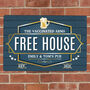 Personalised Free House Pub Blue Metal Sign, thumbnail 2 of 3