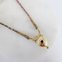 Love Bug Pink Tourmaline Adjustable Cord Necklace, thumbnail 2 of 11