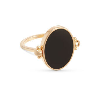 Personalised 18k Gold Plated Brass Enamel Spinning Ring, 5 of 8