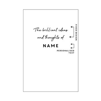 Personalised Brilliant Teacher Notebook Journal, 3 of 12