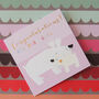 Gold Foiled Baby Girl Polar Bears Card, thumbnail 4 of 5