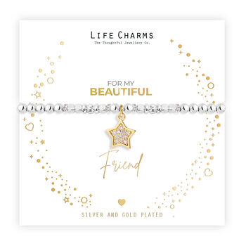 Christmas Star Charm Bracelet Friendship Gift, 2 of 3