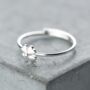 Sterling Silver Four Leaf Clover Adjustable Ring, thumbnail 4 of 4