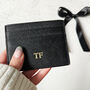 Personalised Black Leather Card Holder, thumbnail 1 of 6