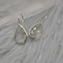 Green Amethyst Teardrop Silver Earrings, thumbnail 2 of 6
