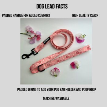 Pink Floral Dog Collar And Lead Set, 3 of 5