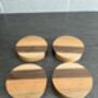 Set Of Four Handmade Mixed Hardwood Coasters, thumbnail 4 of 5