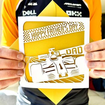 Personalised Formula One Father's Day Card, 2 of 6