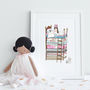 Personalised Girl's Princess And The Pea Picture, thumbnail 1 of 10