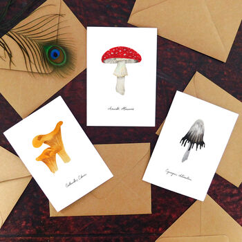 Fly Agaric Mushroom Print A6 Greetings Card, 5 of 8