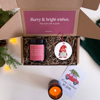 Personalised Christmas Gonk Candle Gift Set, 3 of 8