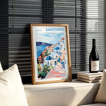 Santorini Tavel Inspired Poster, 7 of 9