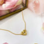 Bridesmaid Thank You Necklace Gold, thumbnail 3 of 8
