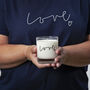 Love Organic T Shirt And Lavender Candle Gift Set, thumbnail 2 of 3