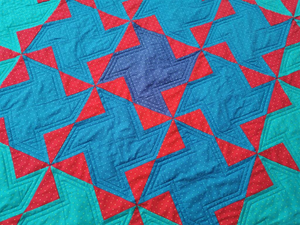 Large Pinwheel Patchwork Quilt For Living Room, 1 of 8