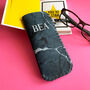 Black Marble Personalised Initial Glasses Case, thumbnail 1 of 3