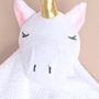 Personalised Unicorn White Baby Comforter, thumbnail 3 of 8