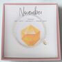 Sterling Silver November Topaz Heart Birthstone Bracelet, thumbnail 5 of 9
