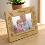 Personalised Wild Flowers 6x4 Oak Finish Photo Frame, thumbnail 3 of 5